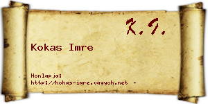 Kokas Imre névjegykártya